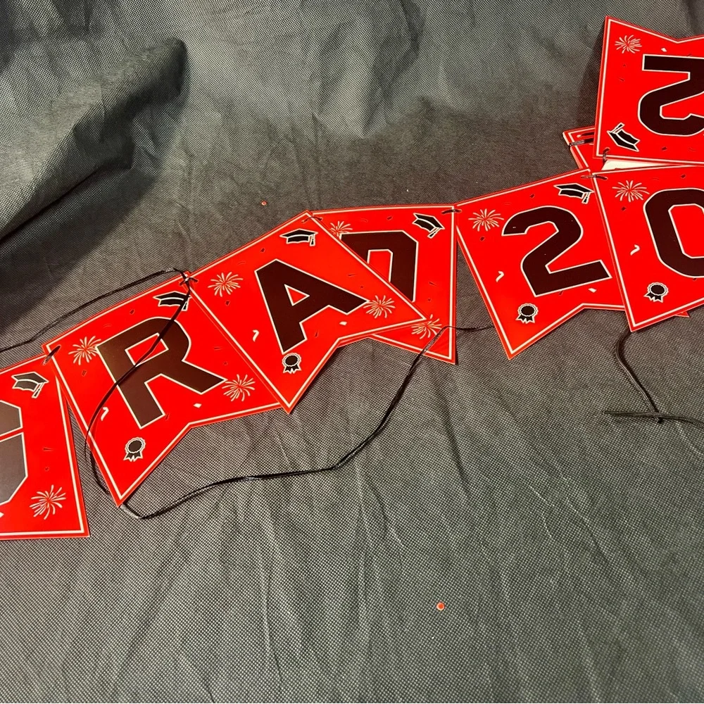 Graduation Party Decoration Set - Red and Black